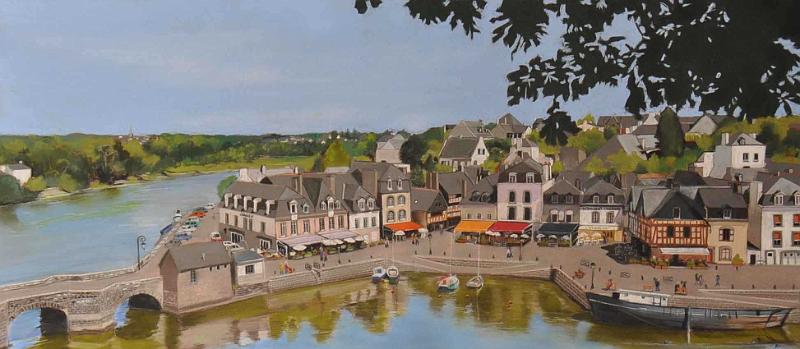 Auray St Goustan.jpg - Pastel format /size 45 x 90